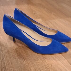 Ivanka Trump Blue Suede Heels